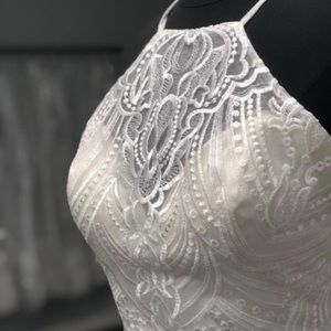 Val Stefani lace wedding dress